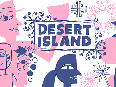 Desert Island folk handdrawn lettering nate williams