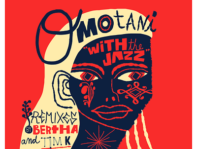 Omotani "with the Jazz" album art album cover folk illustration jazz music nate williams