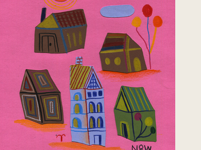 Cut Paper 5 by Nate Williams colorful folk house nate williams paper cut