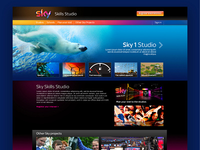Sky Skills Website Design design direction layout photoshop ui ux website