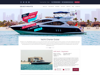 Custom Web Design and Development for Seven Yachts back end design front end front end dev web design webdesign website design