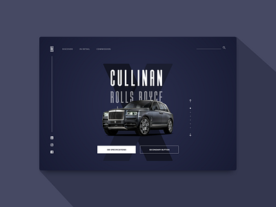 Rolls Royce Cullinan Concept: A Minimalist Landing Page
