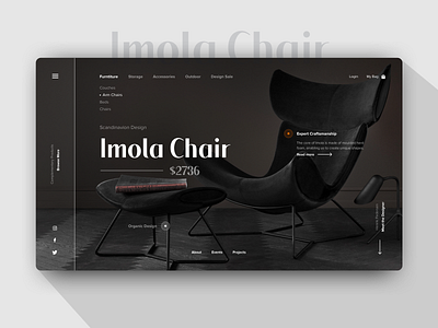 Luxury Furniture Concept - Scandinavian Dream dailyui dailyuichallenge flat flat design flatdesign landingpage landingpagedesign minimalism uidesign userinterface userinterface design userinterfacedesign uxdesign webdesign website concept website design