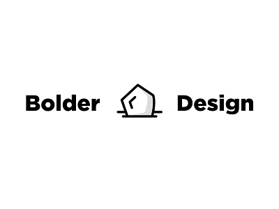 Bolder Design - A play on words flat design logo design minimal pun