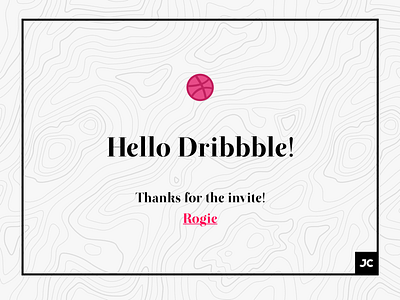 Hello Dribbble! design hello hello dribbble logo minimal topographic