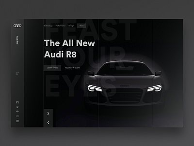 Audi R8 Landing Page