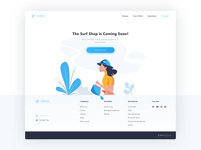 Coming Soon - Shop blue coming soon page design illustration landing page ui web website