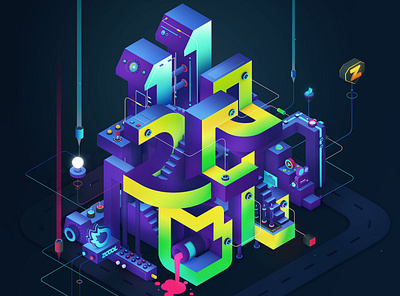 ZCOOL c4d illustration ui 图标 插图 设计