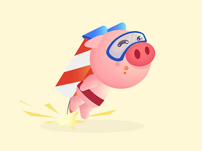 Piggy2 animal character cute illustration pig