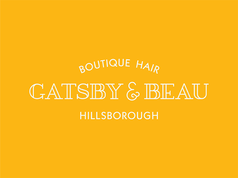Gatsby & Beau Branding advert banner branding color colour graphic design messaging typography