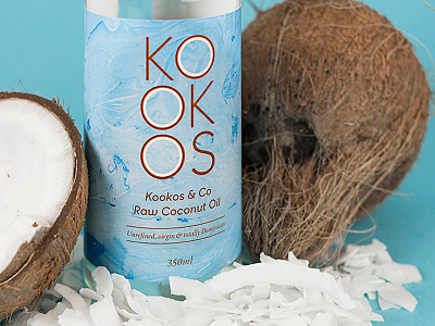 Kookos Coconut Oil Brand advert banner branding color colour graphic design messaging typography