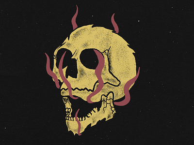 Burning Skull - IPAD PRO ART artwork illustration ipadpro procreate skull