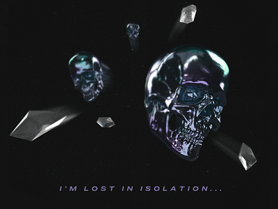 LOST IN ISOLATION adobe dimension photoshopped skull