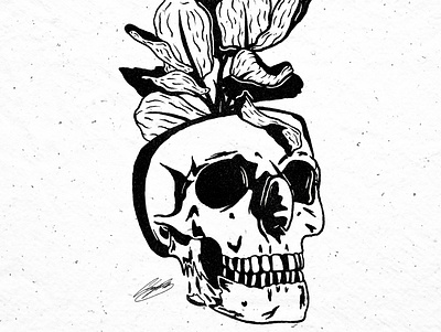Skull Vase #2 artwork charleypangus draw drawing handdrawn illustration ipadpro logo procreate skull