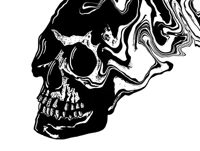Morphing Skull artwork charleypangus design draw drawing handdrawn illustration ipadpro procreate skulls