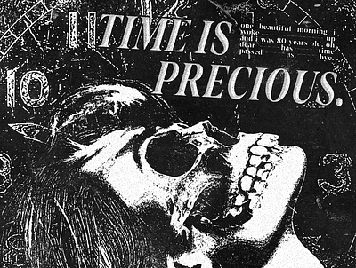 Time Is Precious artwork design digital art graphic design gru grunge halftones print texture