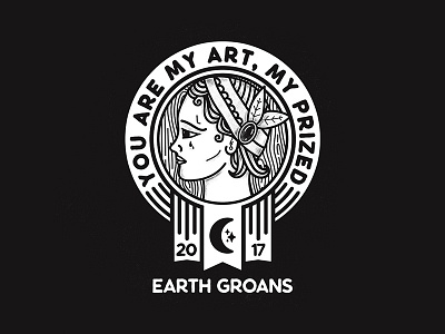 You Are My Art, My Prized bandmerch charleypangus design earthgroans illustration music type