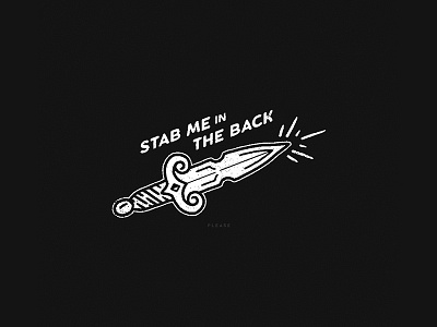 STAB ME IN THE BACK art charleypangus dagger merchdesign