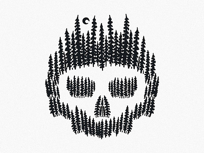 🌲+💀 artwork draw drawing handdrawn ipadpro procreate skull skulls trees