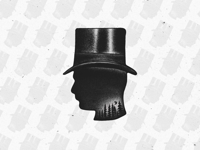 Gentlemanly 🌲 logodesigner sketch logo illustration procreate trees hat top hat vintage gentleman gentlemen
