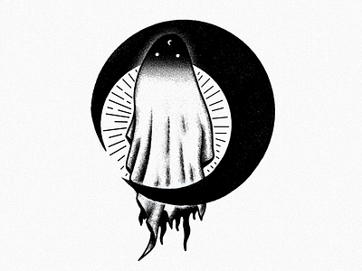 Ghost by Charley Pangus drawing ghost illustration ipadpro procreate stipple