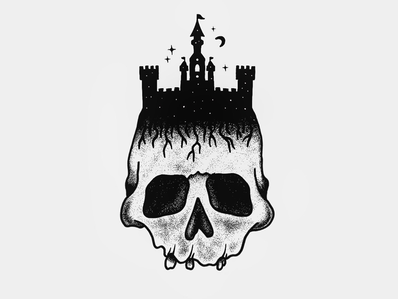 Castle Skull by Charley Pangus by Charley Pangus on Dribbble