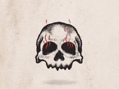 Skull + Fire Animation handdrawn artist illustration ipadpro art skulls animation procreate skull