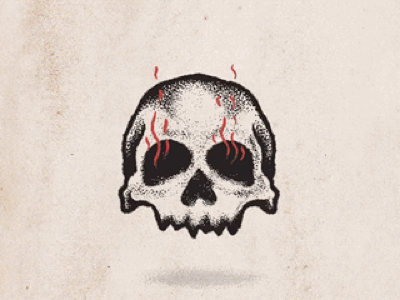 Skull + Fire Animation animation artist handdrawn illustration ipadpro art procreate skull skulls
