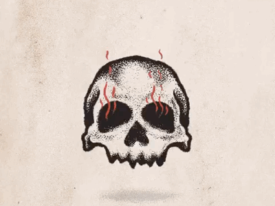 Skull + Smoke Animation animation handdrawn illustration ipadpro ipadproart procreate5 skulls