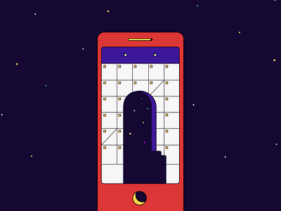 Calendar to Universe. artwork branding illustration purple