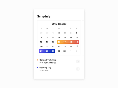 Calendar UI interaction design ui ux uxui