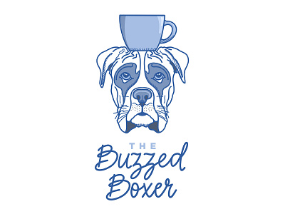 The Buzzed Boxer logo branding design illustration