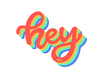 Hey color design hey illustration lettering lettering art lettering artist rainbow typography