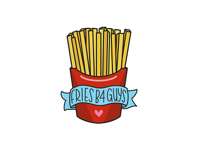 Fries B4 Guys color design french fries illustration lettering lettering art lettering artist