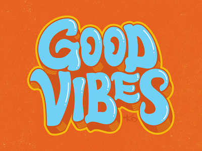 Good Vibes color design good vibes illustration lettering lettering art lettering artist retro retro logo typography