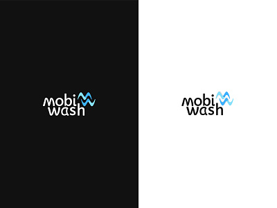 Mobiwash blue bluelogo car carwash logodesign logotype minimal wash water waterlogo