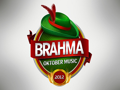 Oktober Music beer brahma brand chopp color design german hat music vandre