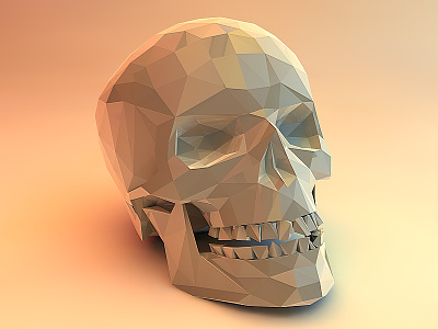 Skull Polygonal cinema 4d hd polygonal render skull vandre