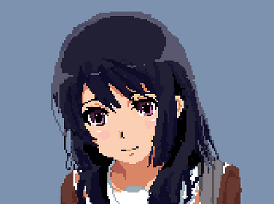 Reina illustration pixelart portrait