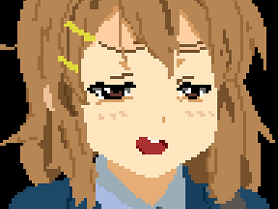 Yui pixel style illustration