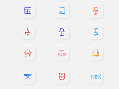 Furniture icons ai android app appicon apps design furniture app furniture icons icon illustrator ios logo mark minimal minimalist monoline skeumorph skeuomorphic ui ux