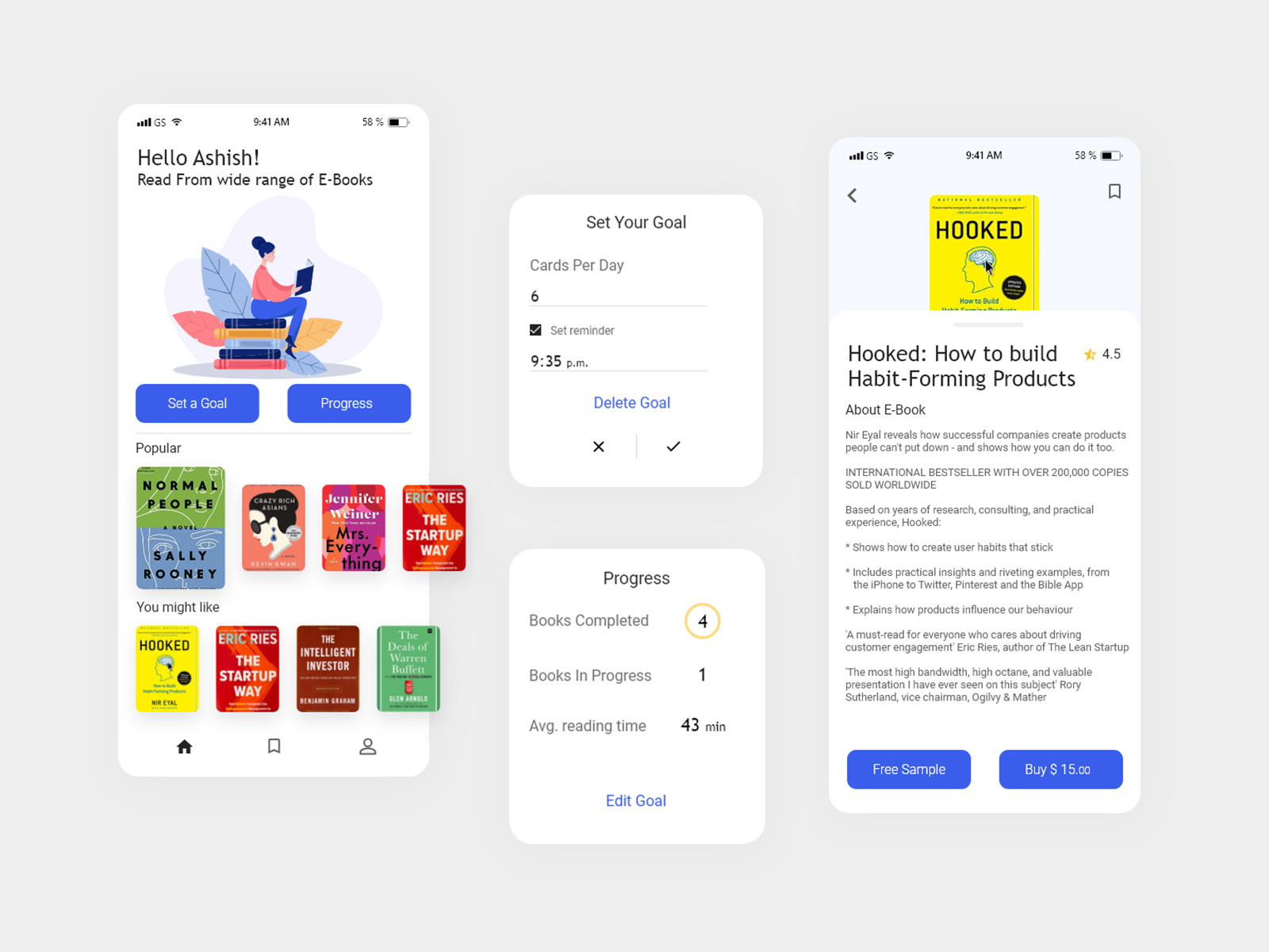 Ebook App by Ashish Sharma on Dribbble