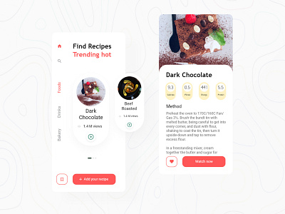 Food recipe concept concept design food and drink food app product design productdesigner recipe ui ux