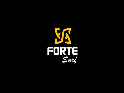 Forte Surf ai design fortesurf identity logo mark minimal surfing