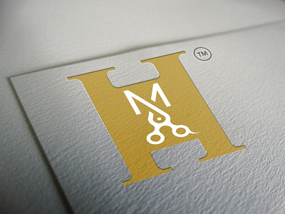 Hair Master ai design hairmaster hairsalon hm identity logo mark minimal mock up scissors