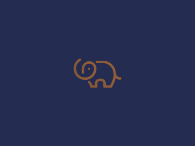 Elephant minimal art design elephant logo logomark mark minimal vector