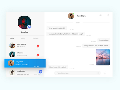 Chat interface chat directmessaging productdesign social ui ux web webdesign