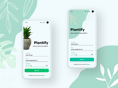 Growing App Sign up