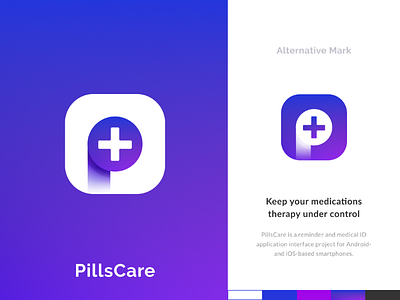 PillsCare Mobile app icon app icon dailyui figma graphics icon medical app mobile mobile app pills reminder ui ui design user interface ux