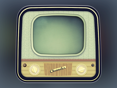 Vintage Tv Practice for fun graphic graphic design oldschool practice side projects skeuomorphic television vintage visual design